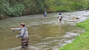CCBS students fly fishing