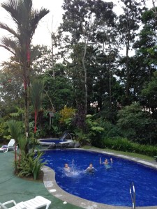 CCBS boys in Costa Rican hotel pool